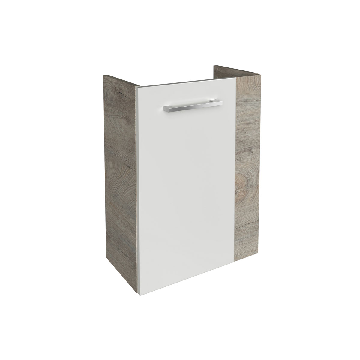 Fackelmann Gäste-WC Waschtischunterschrank links SBC 440 x 600 x 243 mm NatureOak/Weiß