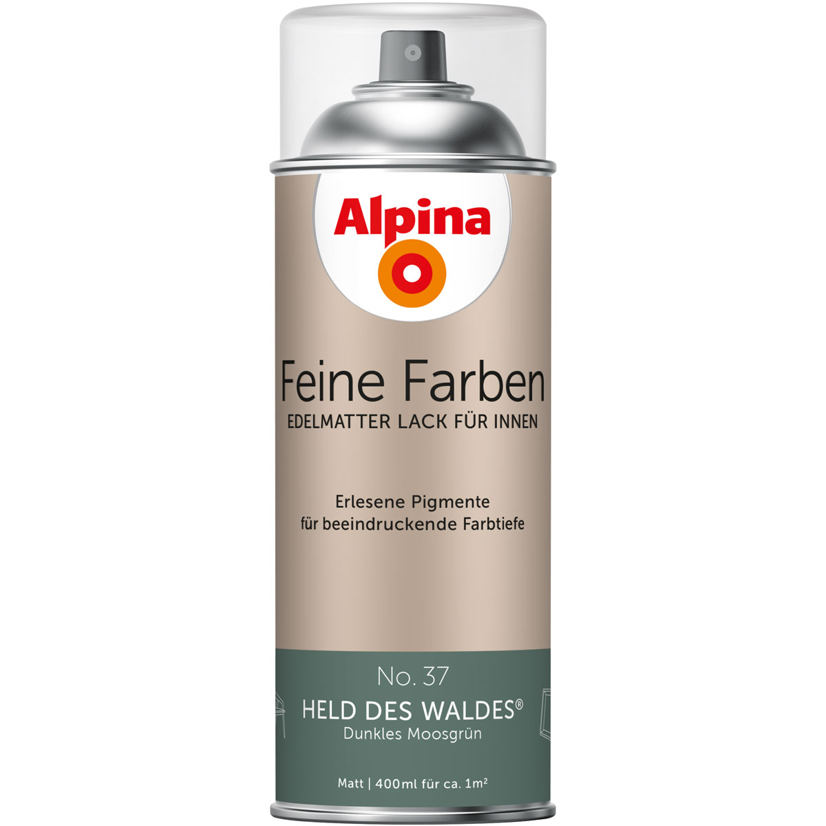 Alpina Buntlack Feine Farben Sprühlack No 37 Held des Waldes edelmatt 400ml