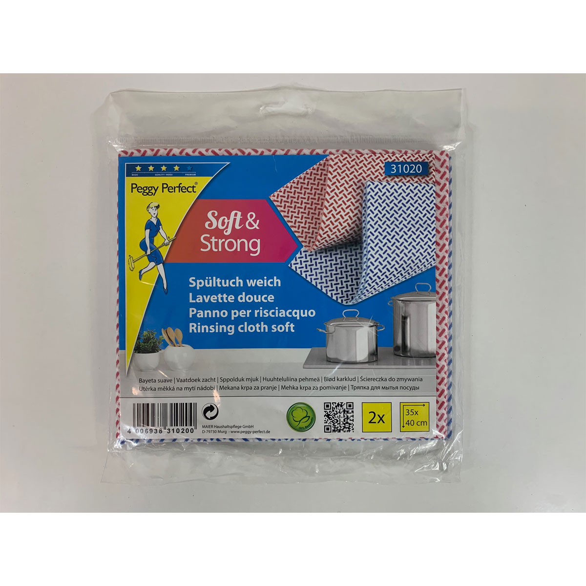 Peggy-Perfect Spültuch weich 2er Pack 35 x 40