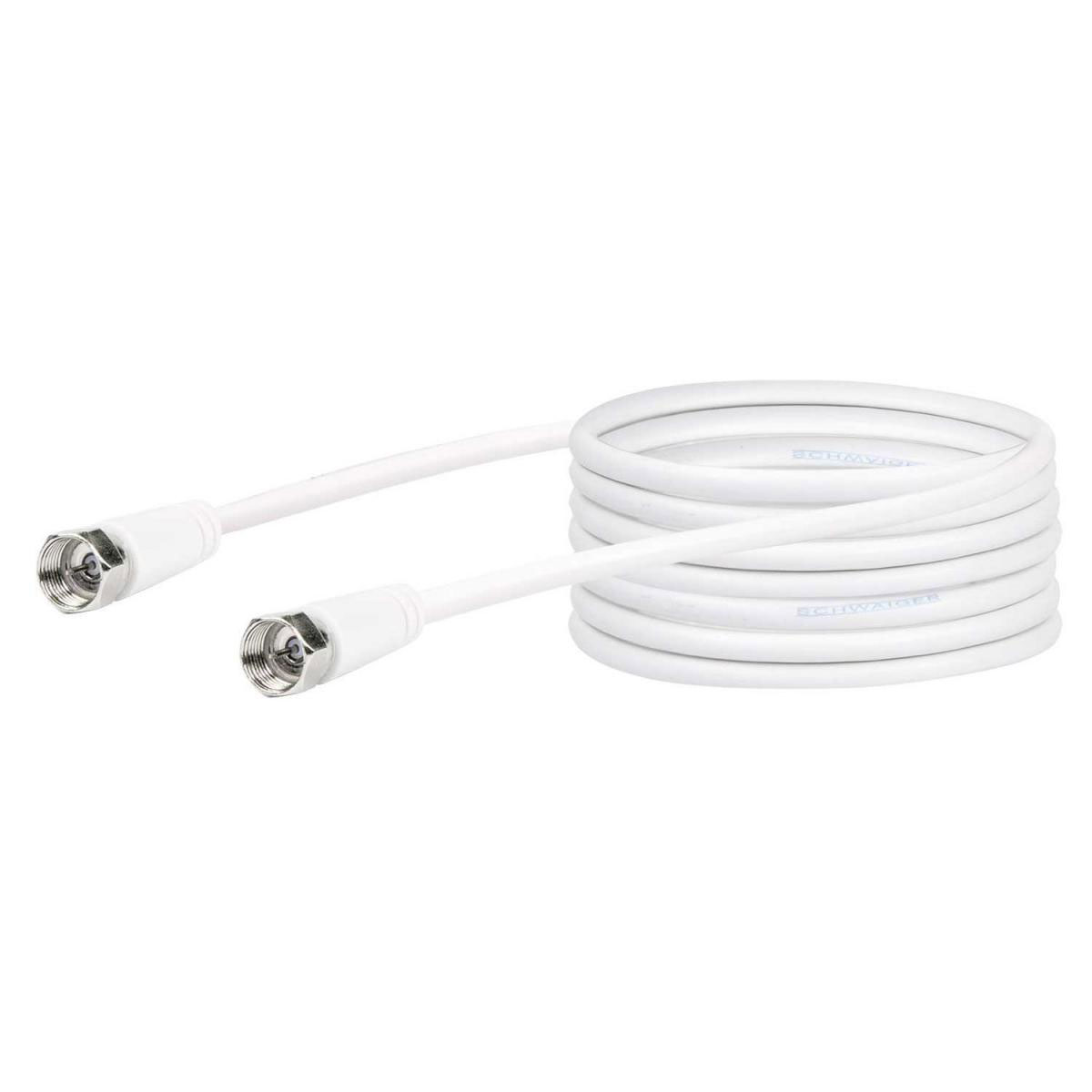 Schwaiger SAT-Anschlusskabel weiß 1000 cm