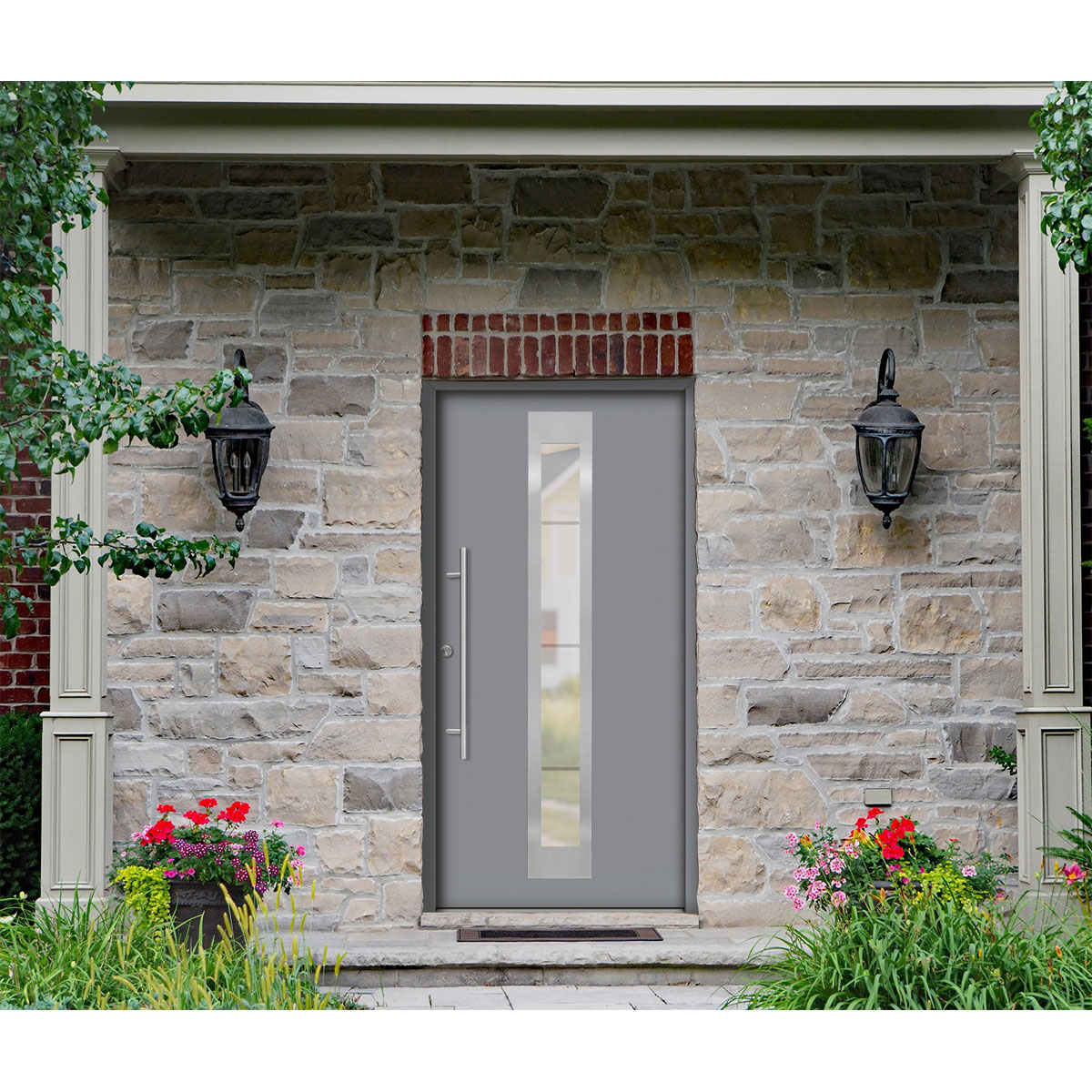 SplenDoor  Premium-Haustür Passivedoor Malmo energiesparend grau 100 x 210 cm links Bild 2