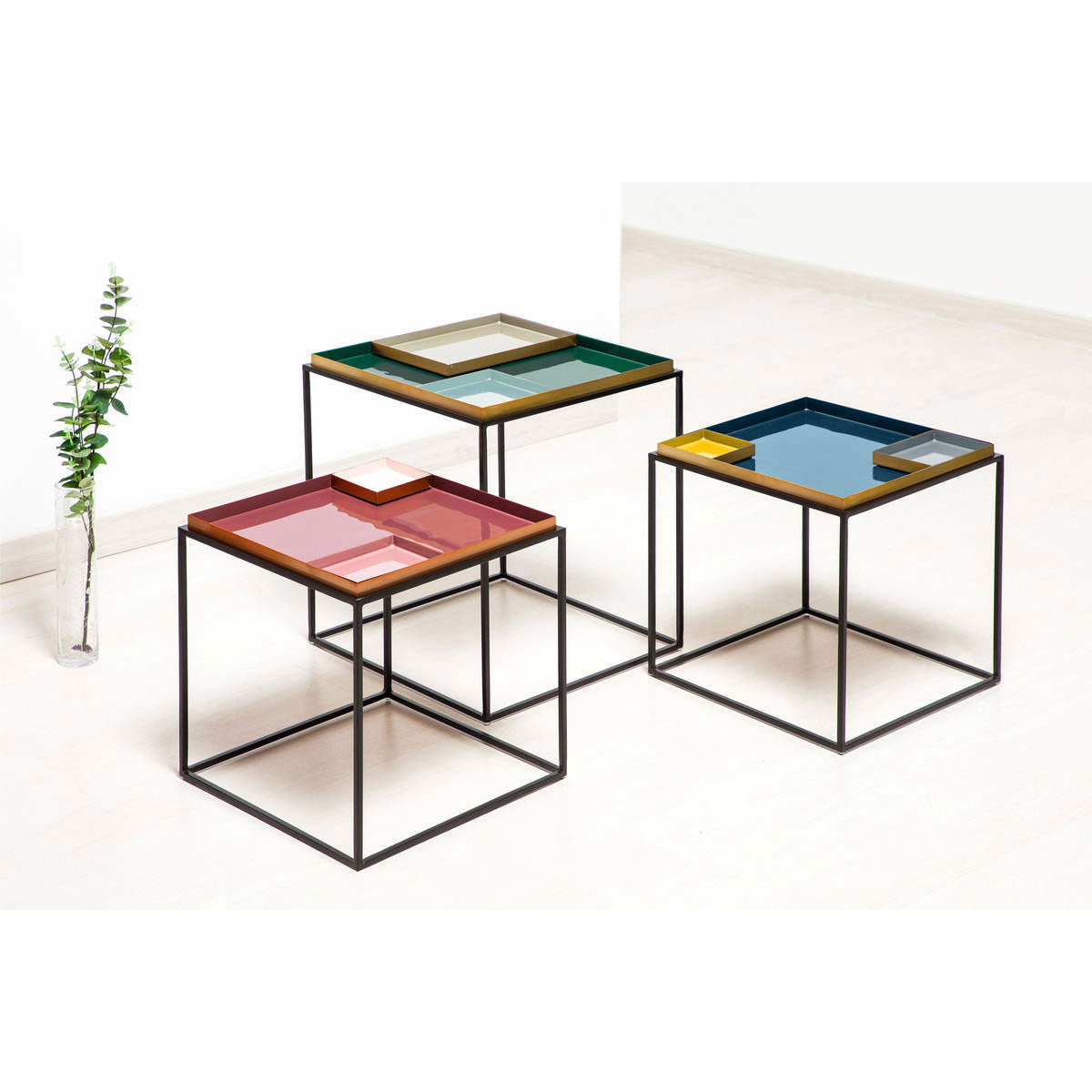 Beistelltisch „Famosa 260“, blau/grau/orange Bild 2