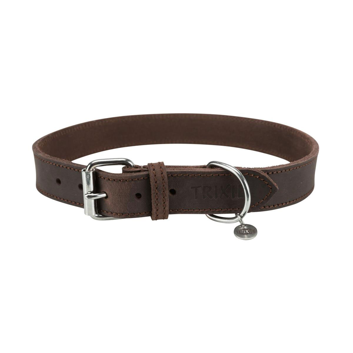 Trixie  Rustic Fettleder Halsband dunkelbraun L
