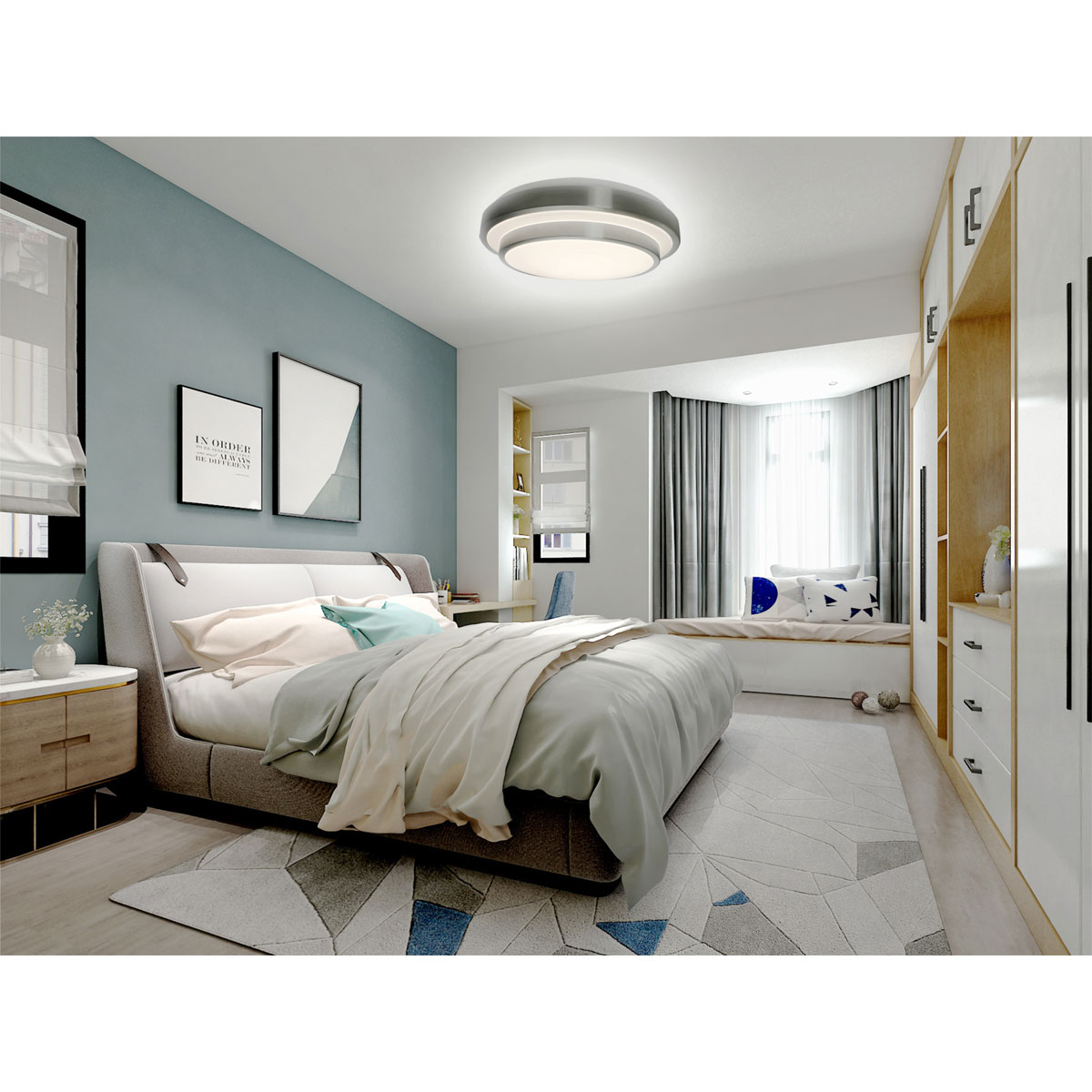 Flector LED-Wand- und Deckenleuchte Fanny silber Bild 3