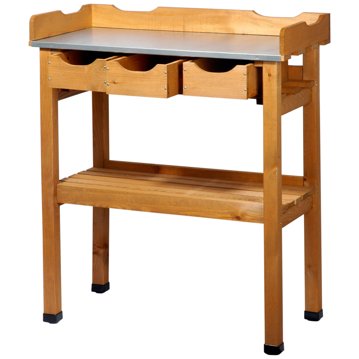 dobar Pflanztisch 40 x 90 x 80 cm braun