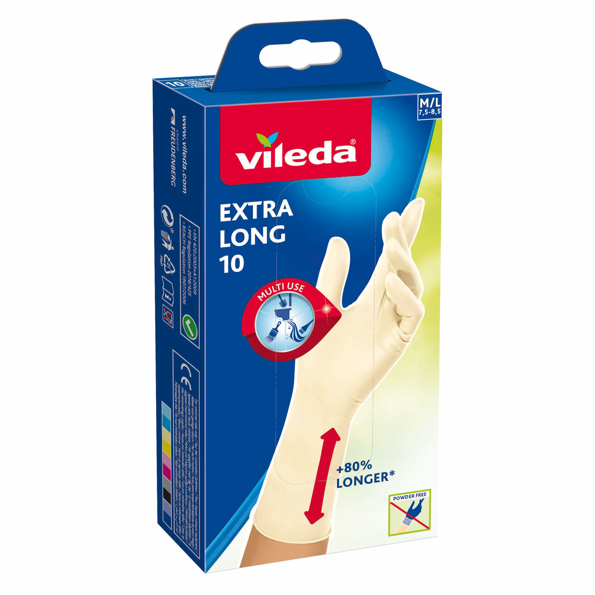 Vileda Einmalhandschuhe Extra Long 10 Stück M/L