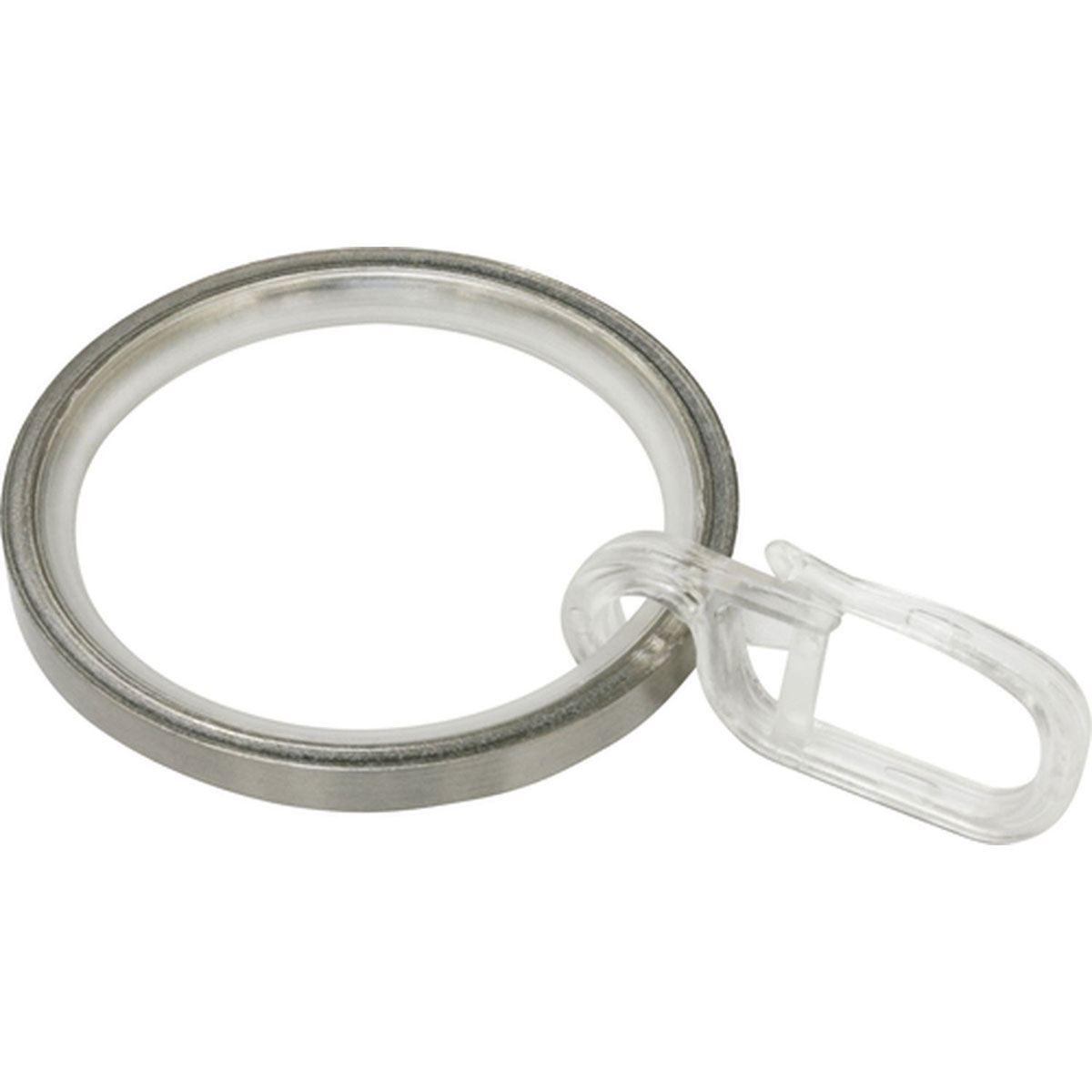 Gardinia Gardinenringe mit Gleiteinlage für Durchmesser 25 mm Edelstahl-optik