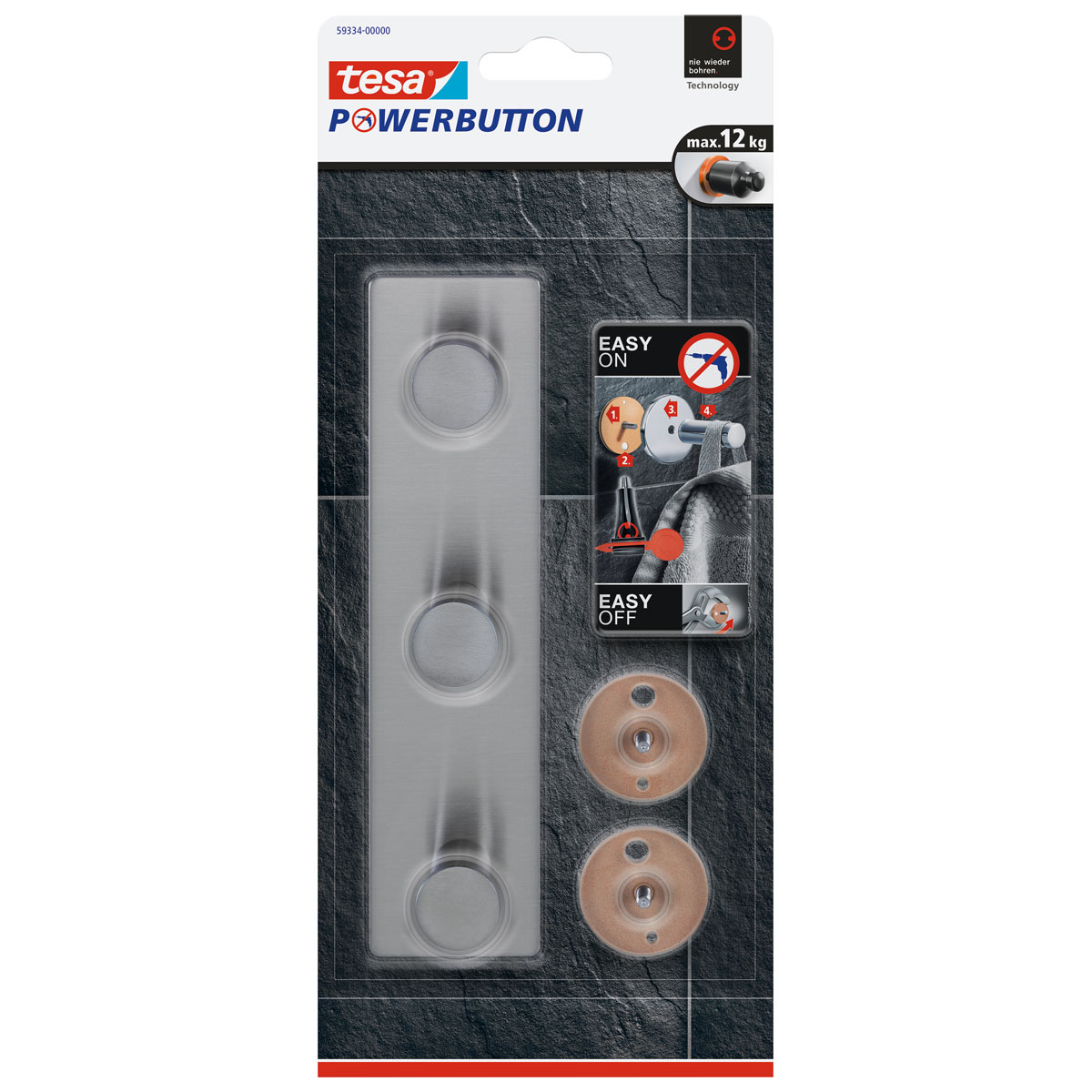 Tesa Klebehakenleiste Powerbutton Classic