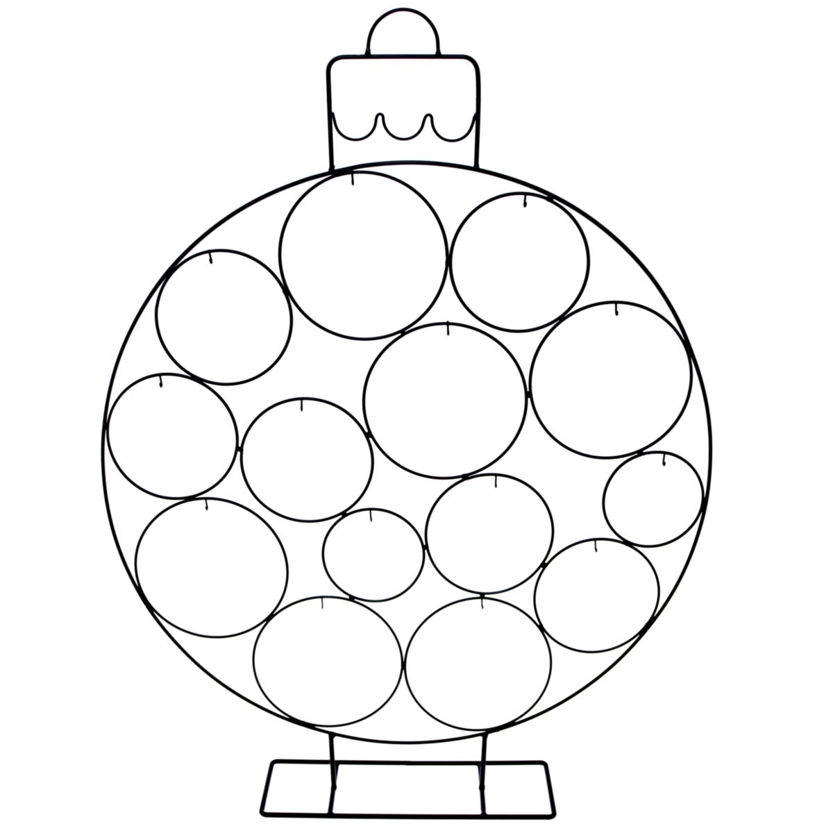 Weihnachtskugel mit Halterungen 77cm schwarz