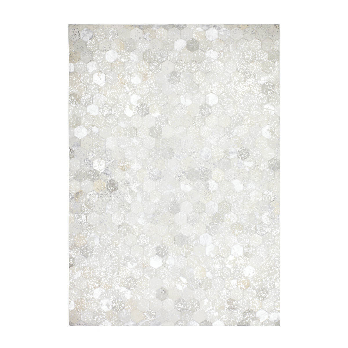 Lederteppich Spark 210 grau/silber