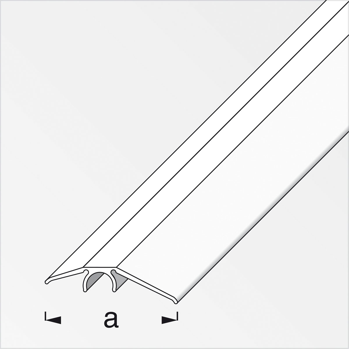 Alfer Niveauausgleichsprofil Clipstech 40 mm 1m dunkelgrau Bild 2