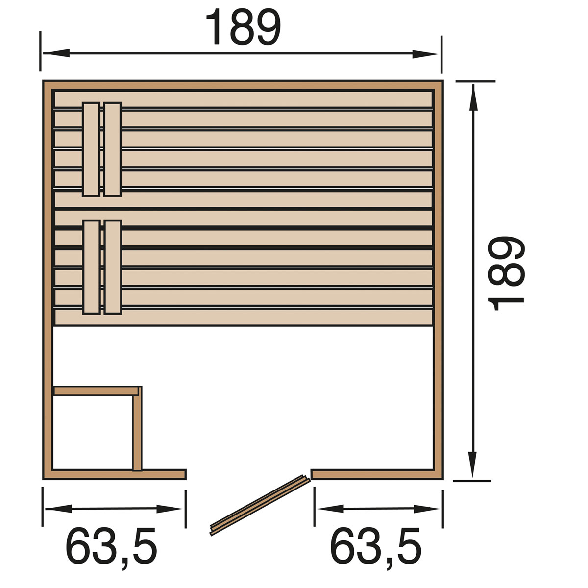 Weka Massivholzsauna „Valida 3“, GT Bild 3