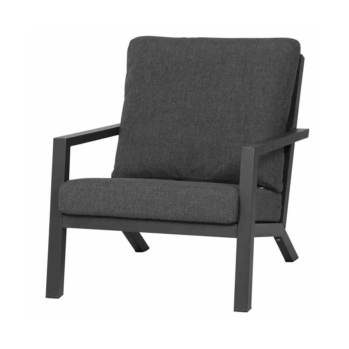 Siena Garden Loungesessel Belia 79 x 91 x 81 cm matt anthrazit/grau