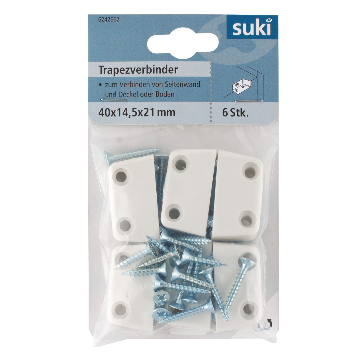 Suki Trapezverbinder weiß 6 Stück