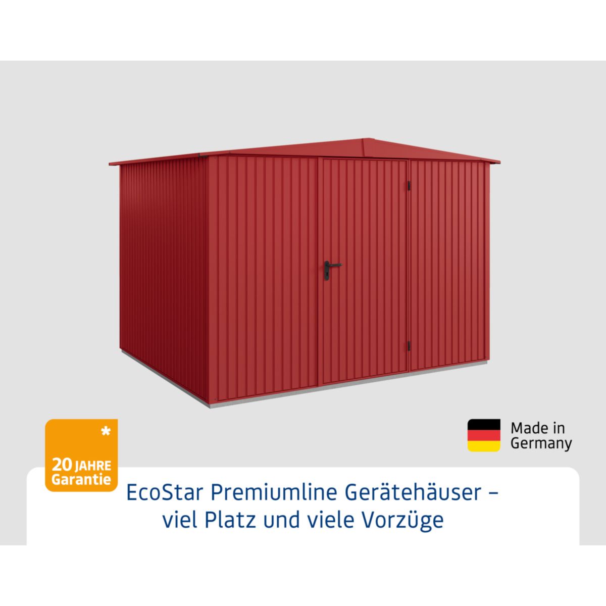 EcoStar  Gerätehaus Trend-STyp 3RAL3004 1 flg Bild 2