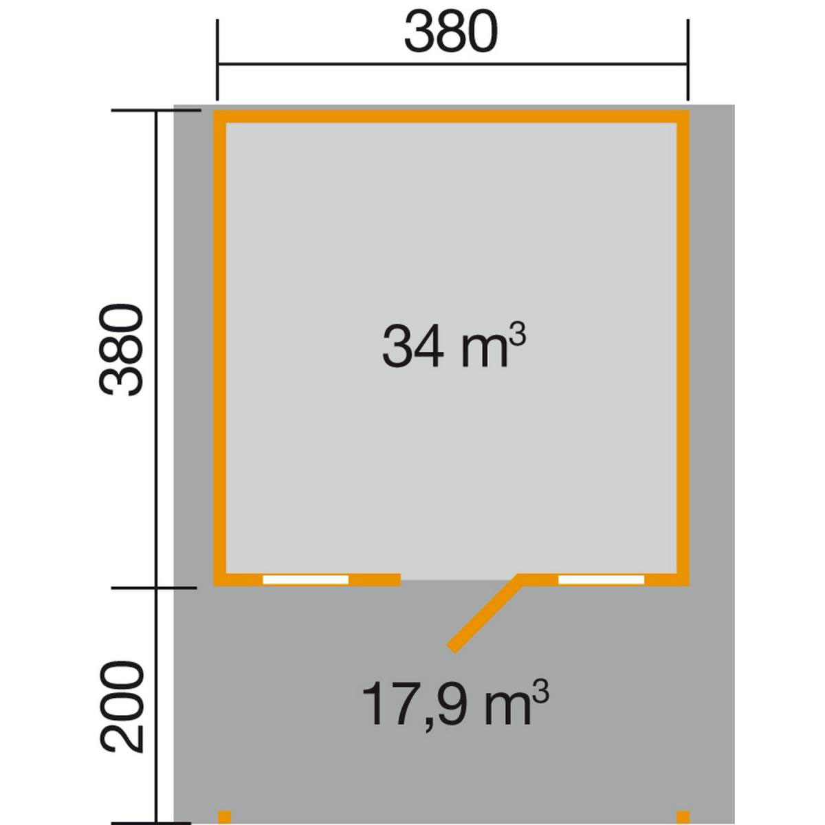 Weka Gartenhaus 110 A Größe 1/2 460 x 590 x 262 cm Bild 2