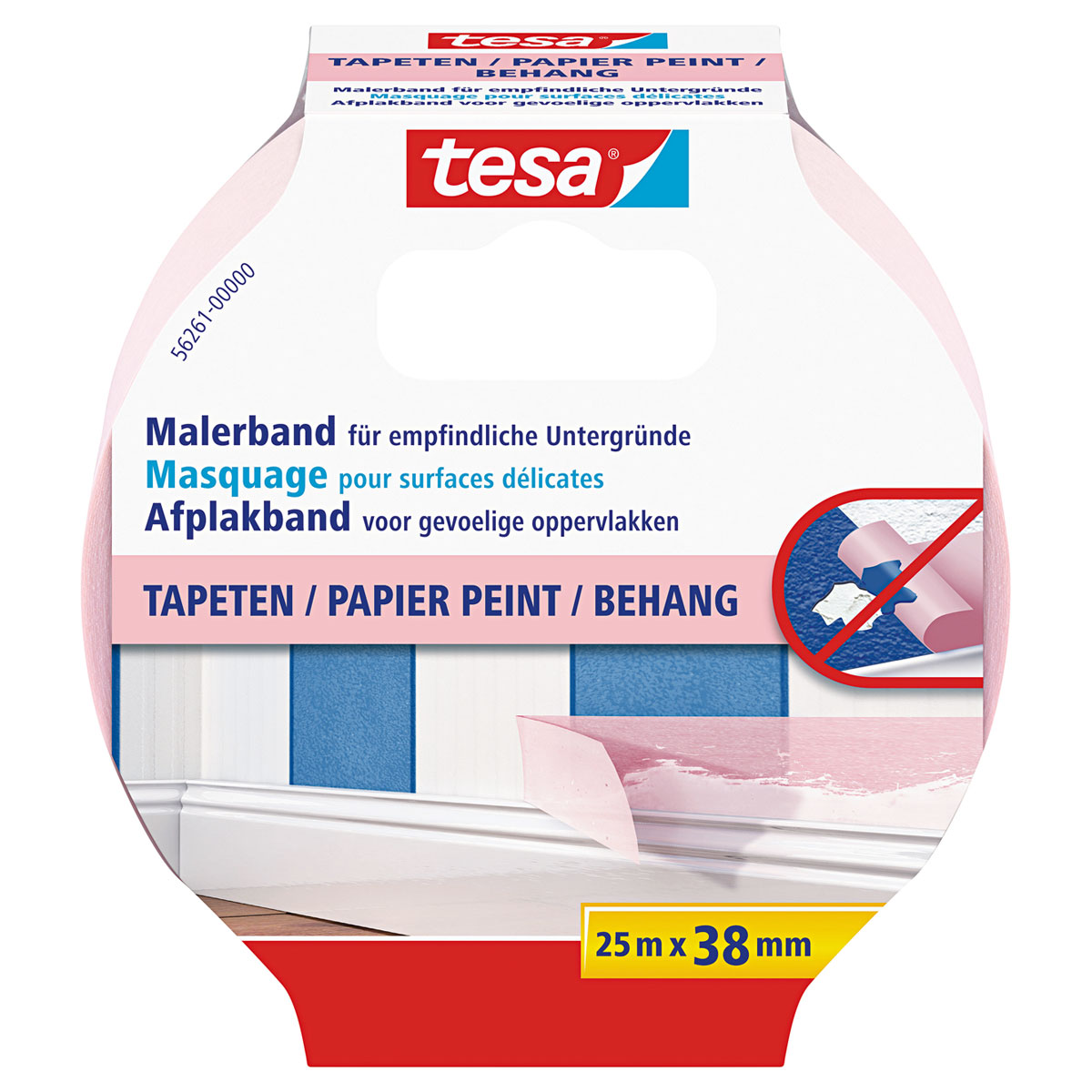 Tesa Maler Krepp TAPETEN 25 m x 38 mm