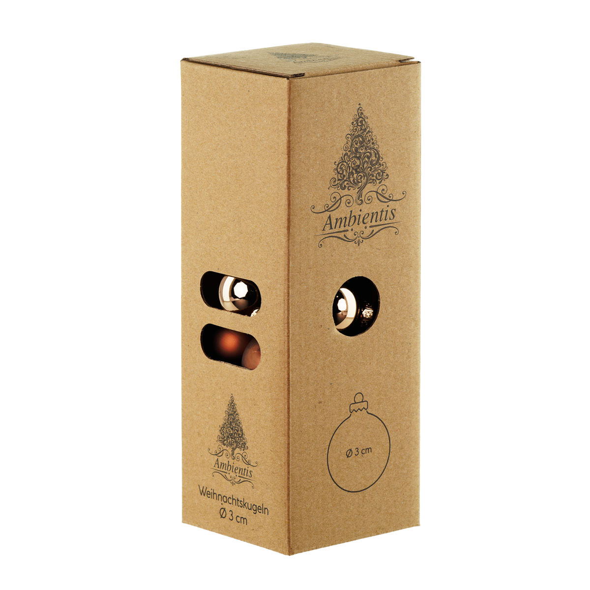 Ambientis Glaskugeln 3 cm braun champagner Mix Bild 2