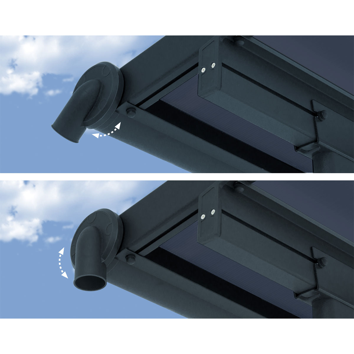 Palram Canopia Capri Alu Terrassenüberdachung Polycarbonat 3x9,2 m grau Bild 6