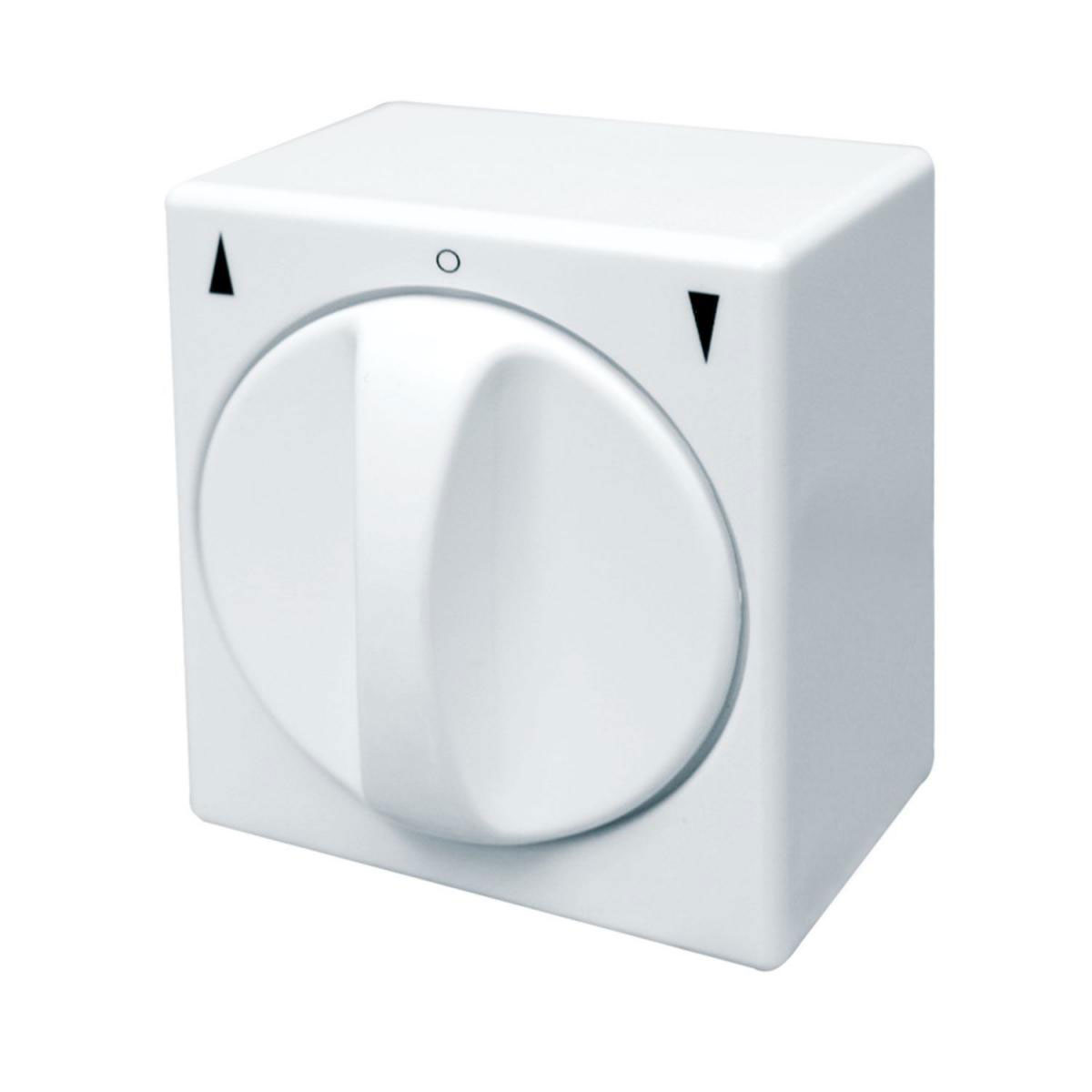 Schellenberg Tast-Rast-Drehschalter Aufputz weiß