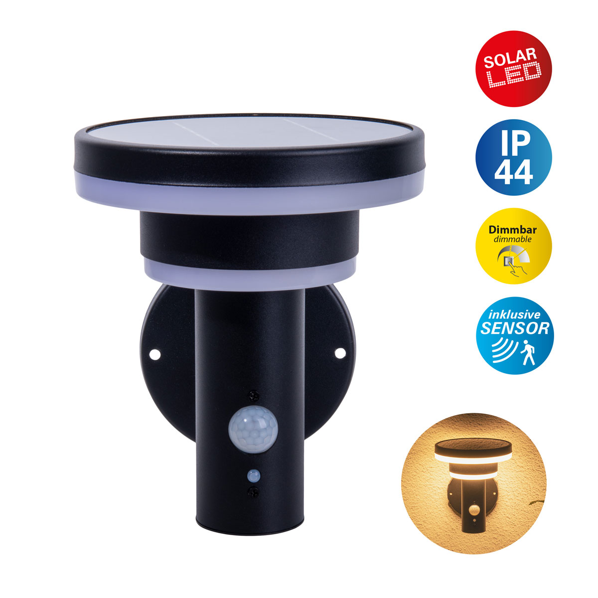 näve  LED-Solar Außenwandleuchte Nora Bild 2