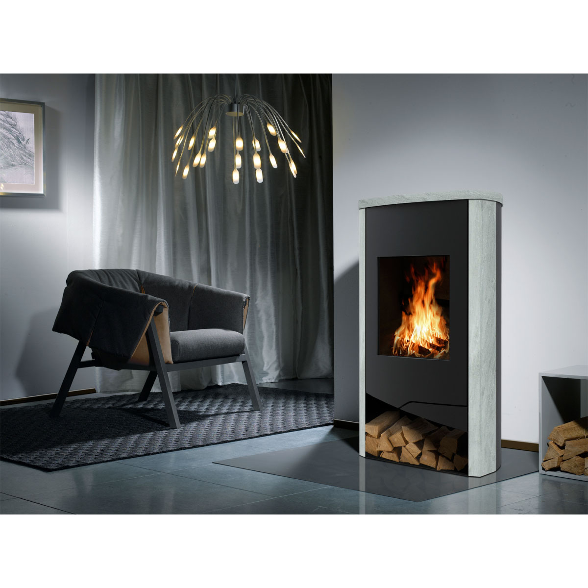 Kaminofen N-Line Nevada 5 KWNatstone Abdeckplatte