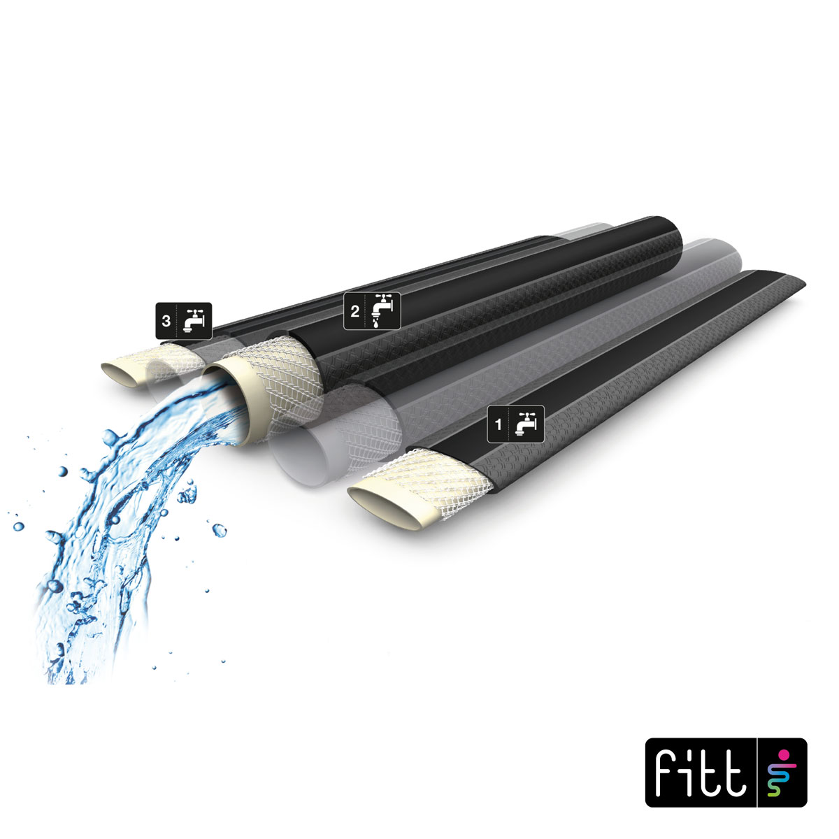 Wasserschlauch für den Garten zur Bewässerung leicht robust und kompakt für intensive Verwendung mit Lanze Bild 6