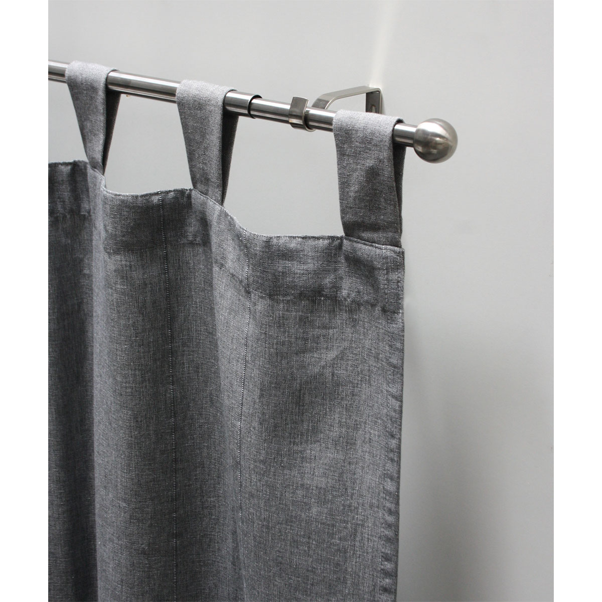 Gardinenstangen Set ausziehbar Durchmesser 16/19 mm 120-210 cm Edelstahl-Optik Bild 2