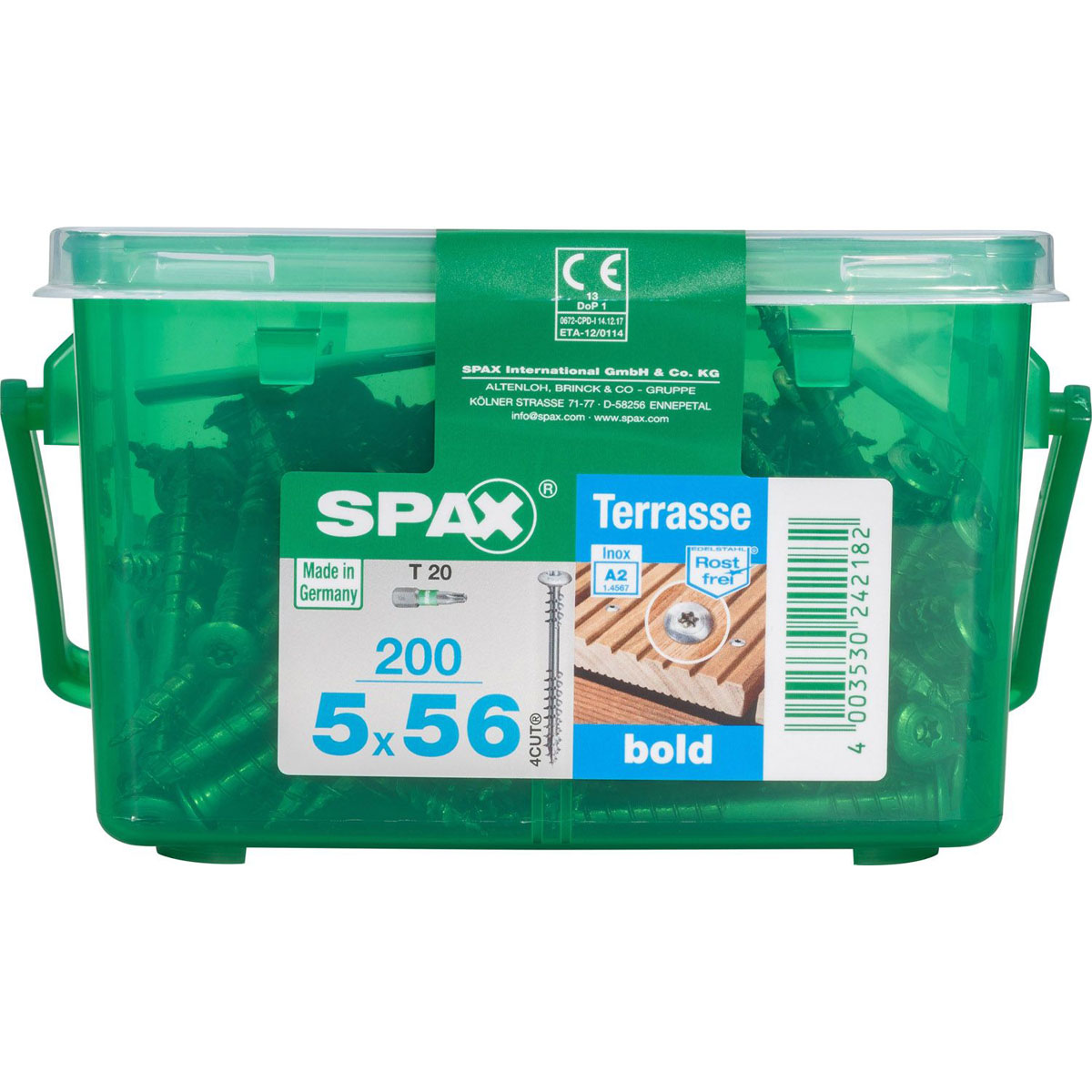 Spax Terrassenschraube Bold Zierkopf 5 x 56 mm 200 Stück Bild 3