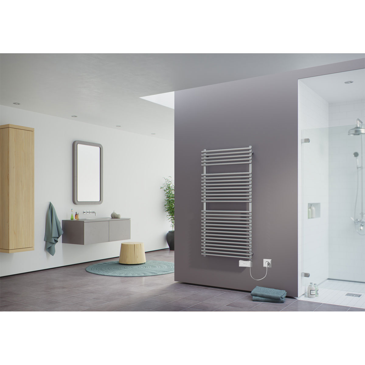 Ximax  Elektrischer Handtuchwärmer Tec-Edelstahl 716 x 600 mm 300 Watt Typ 6 Edelstahl