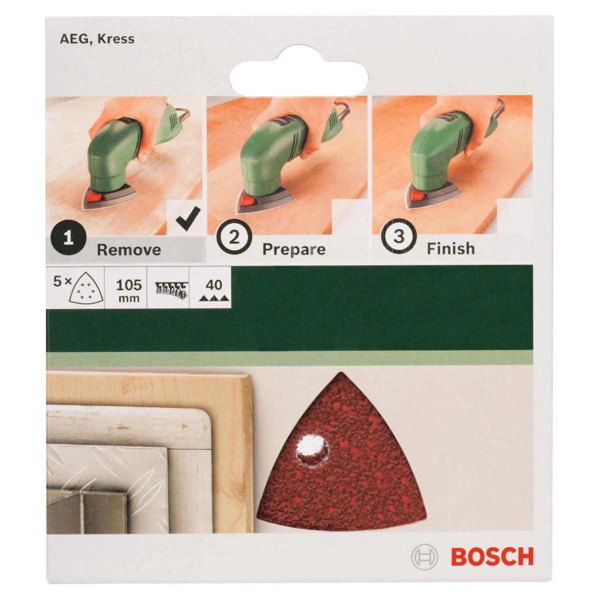 Bosch  DIY Deltablatt 10,5 cm G40 Klett 5 Stück Bild 2