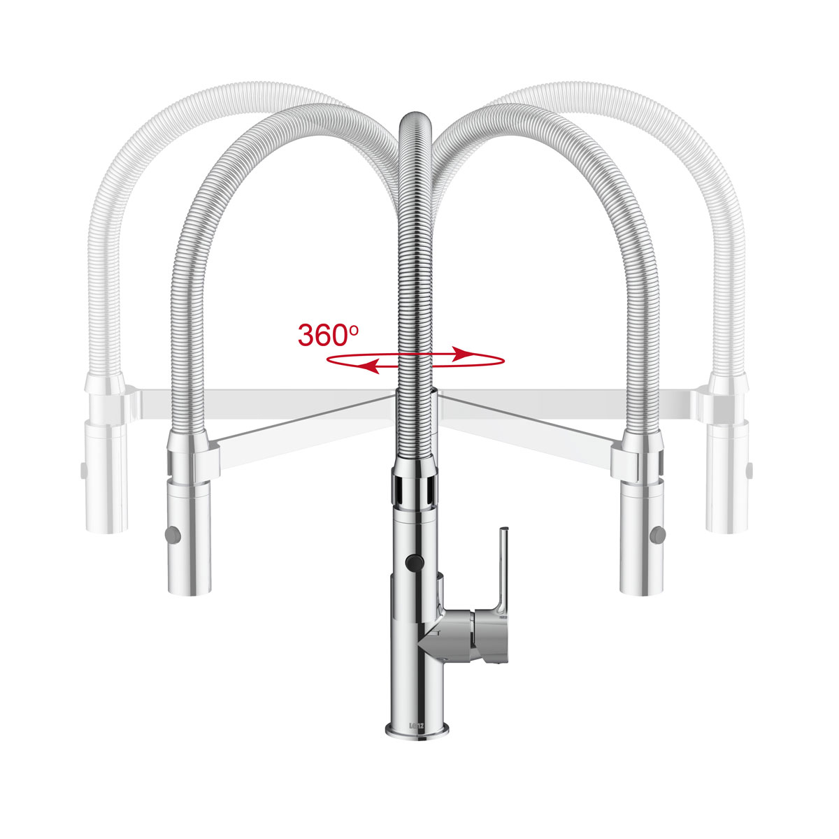 Lenz  Küchenarmatur ALUNA mit Pendelbrause schwarz Bild 6
