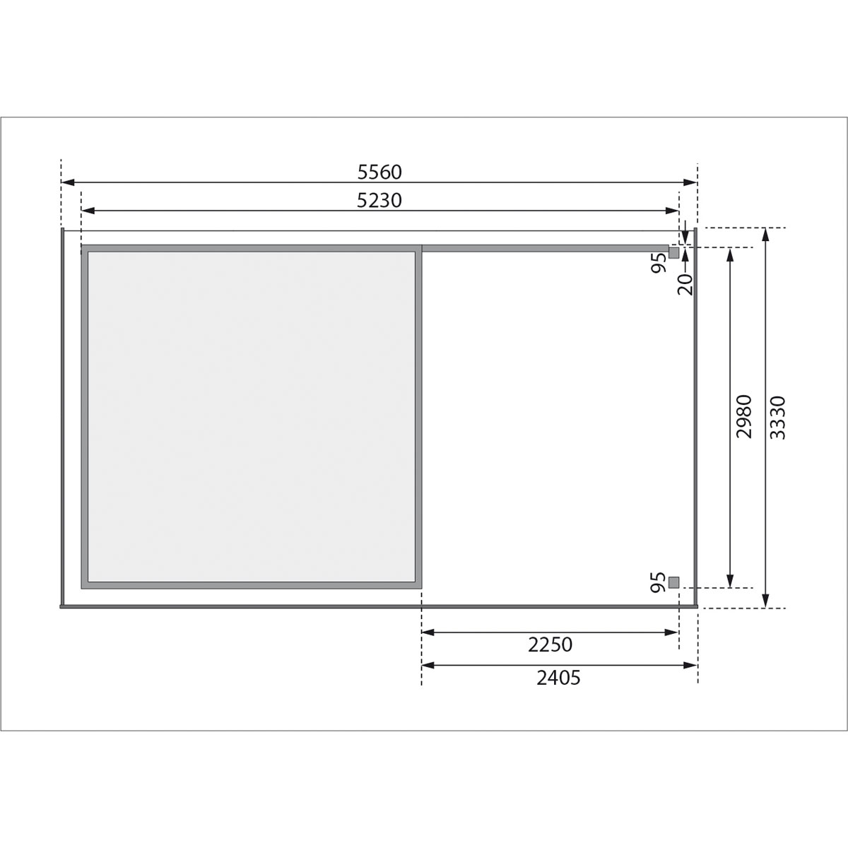 Karibu BBH Askola 6 Set mit Anbaudach terragrau Bild 8