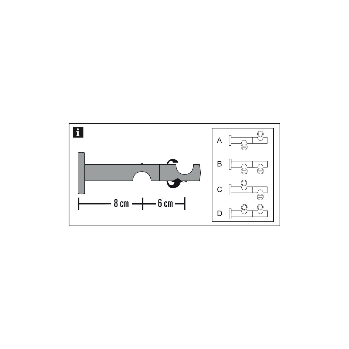 Gardinia Doppelträger Chicago 2 läufig für 20 mm bronze Bild 3
