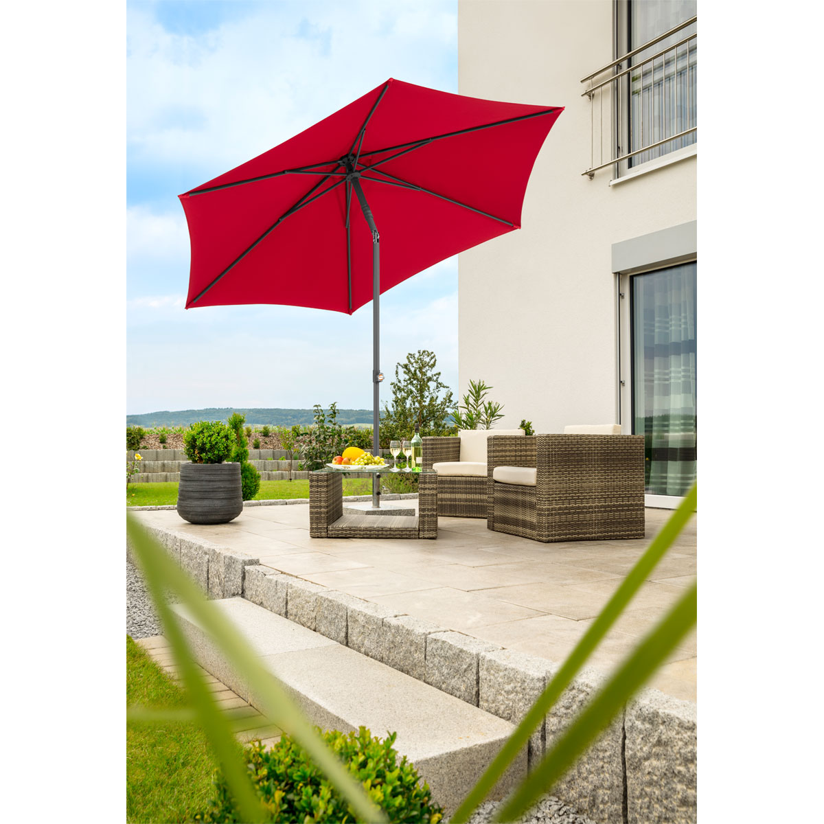 Schneider Schirme Sonnenschirm Sevilla Durchmesser 270 cm rot Bild 4