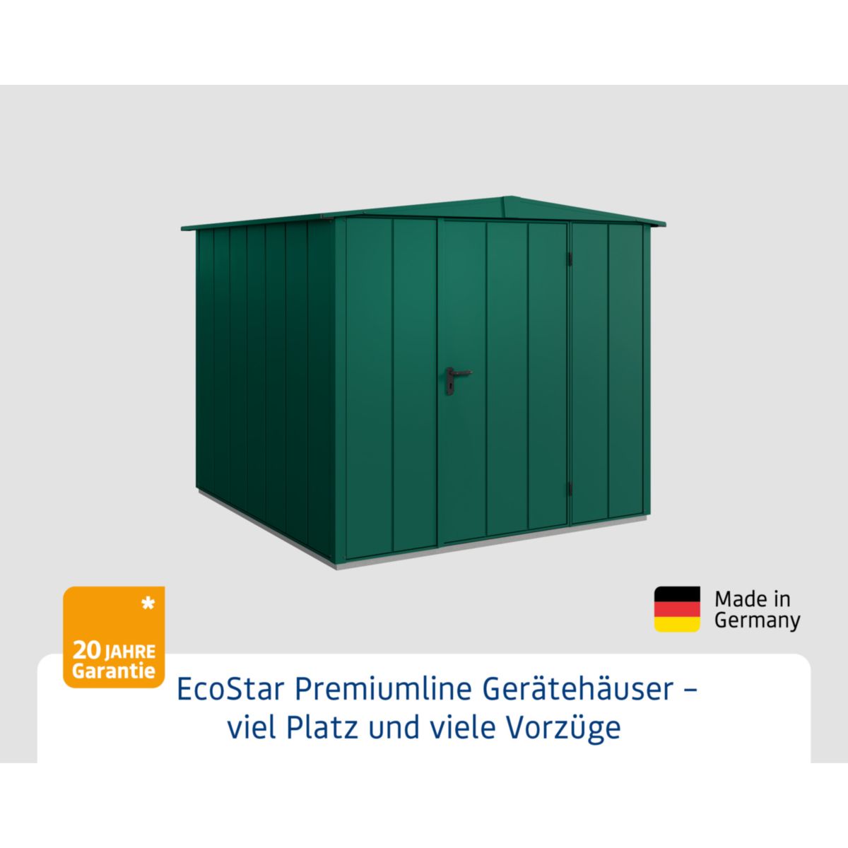 EcoStar  Gerätehaus Elegant-STyp 2RAL6005 1 flg Bild 2