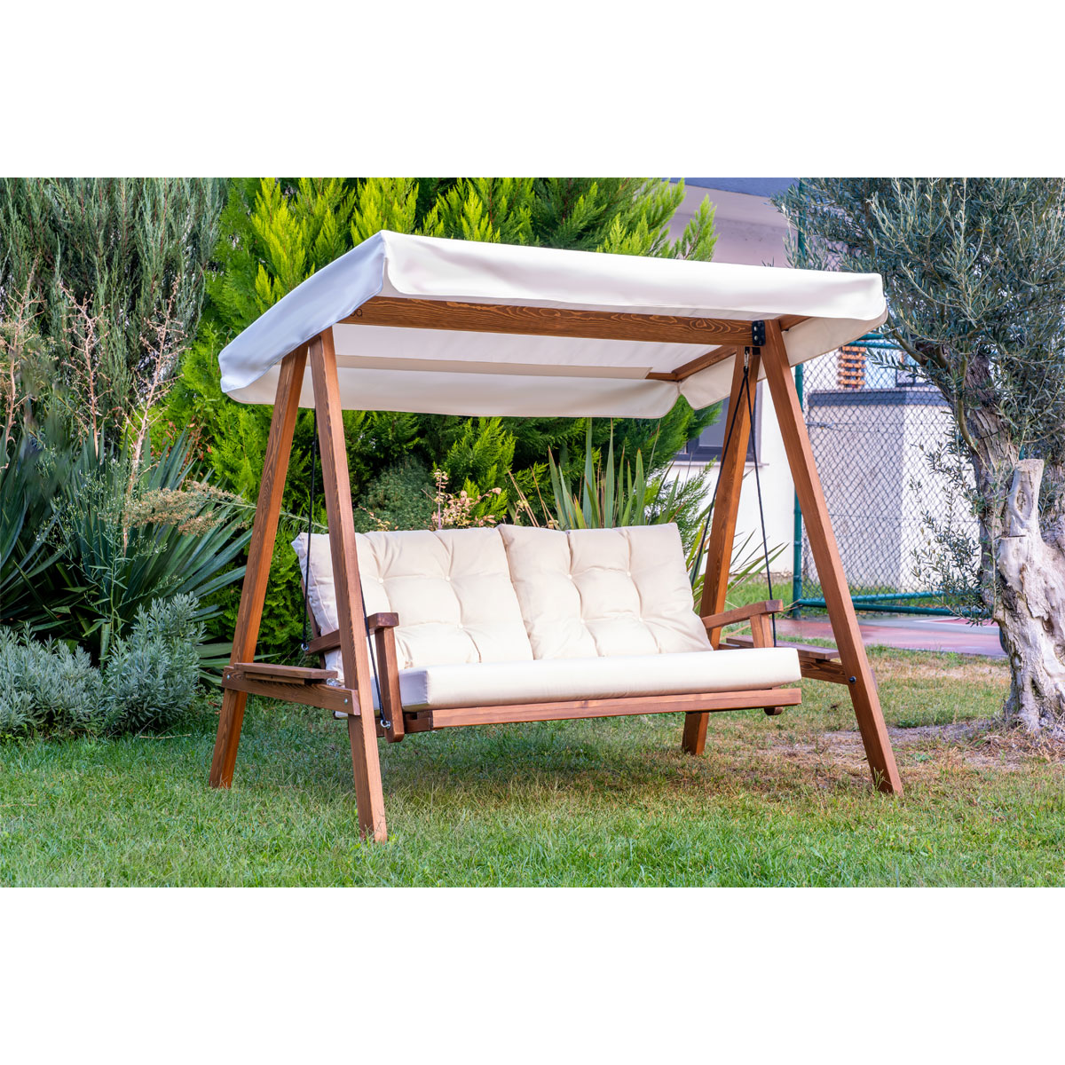 Westmann Hollywoodschaukel Pera 2000 116x203x180cm Beige Bild 3