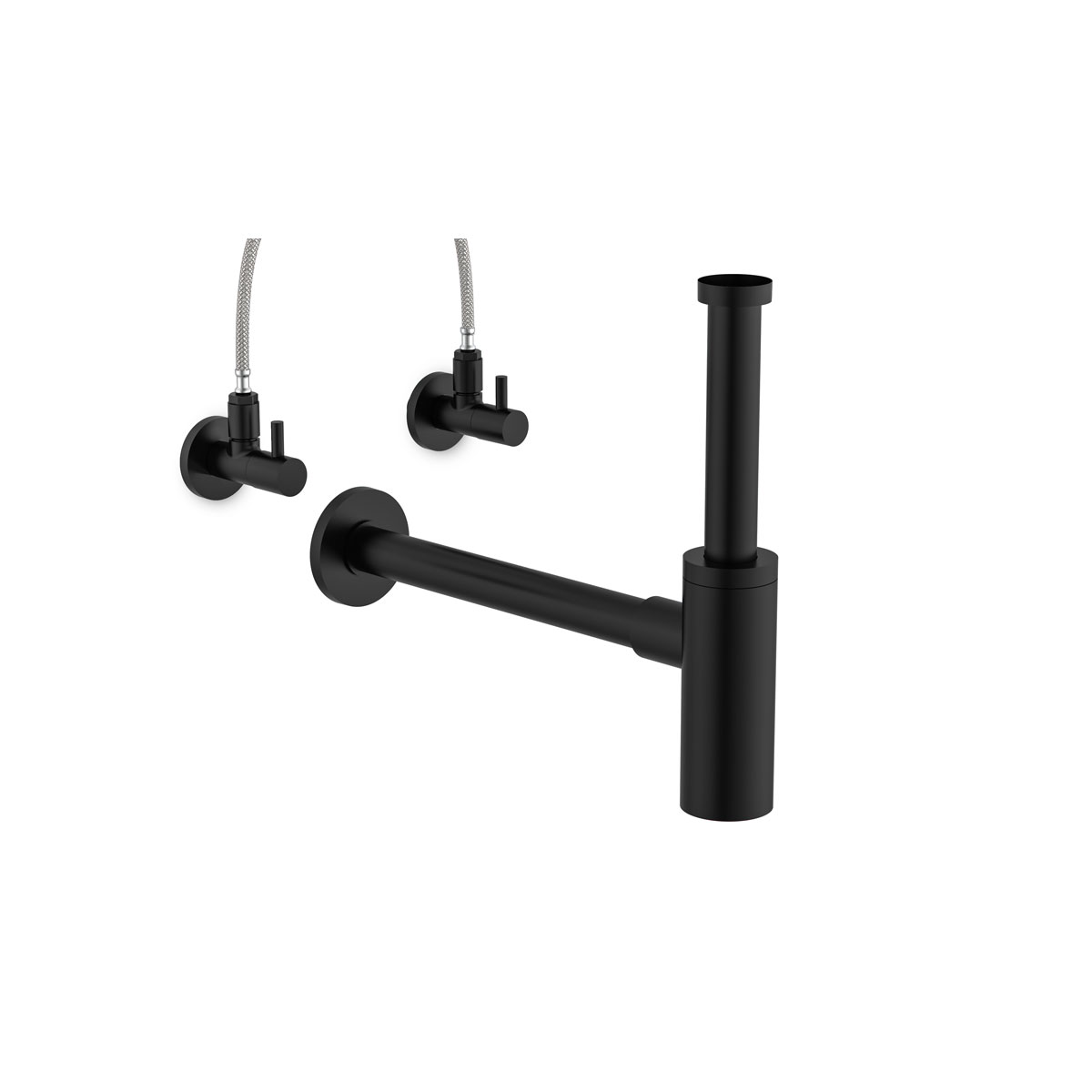 Kirchhoff Design-Flaschensiphon schwarz 1 1/4" x 32 mm rund Bild 3