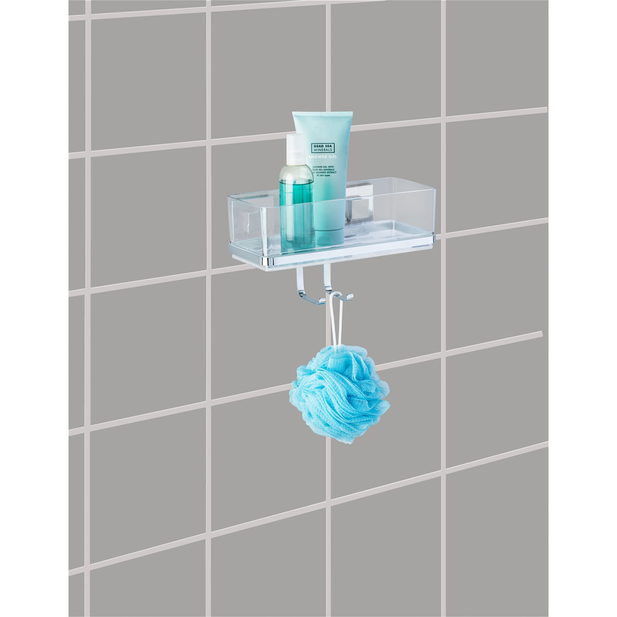 Wenko Vacuum-Loc Wandablage Quadro mit Haken Bild 7