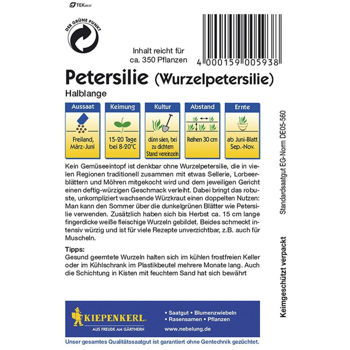 Kiepenkerl Wurzelpetersilie Halblange Bild 2