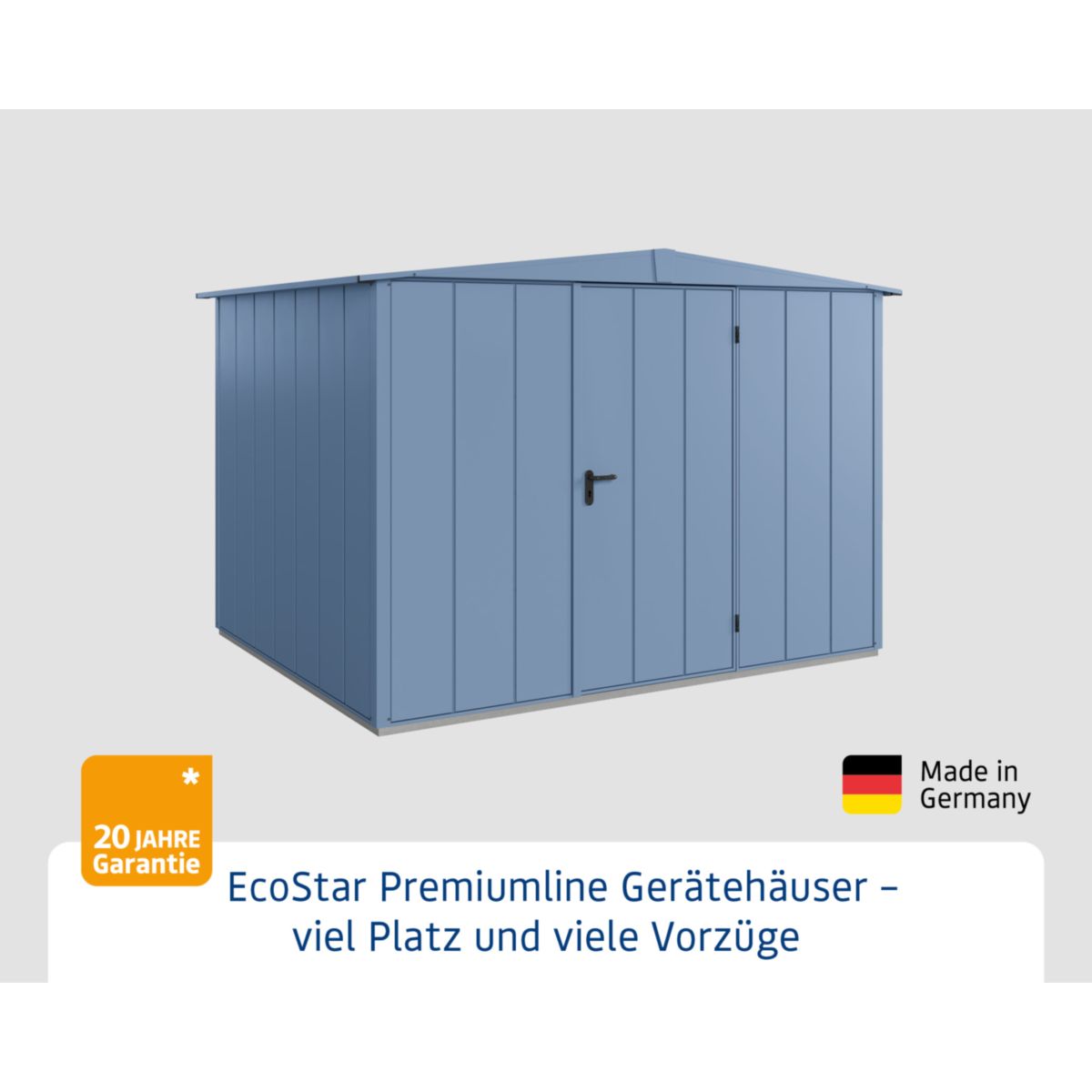 EcoStar  Gerätehaus Elegant-STyp 3RAL5014 1 flg Bild 2
