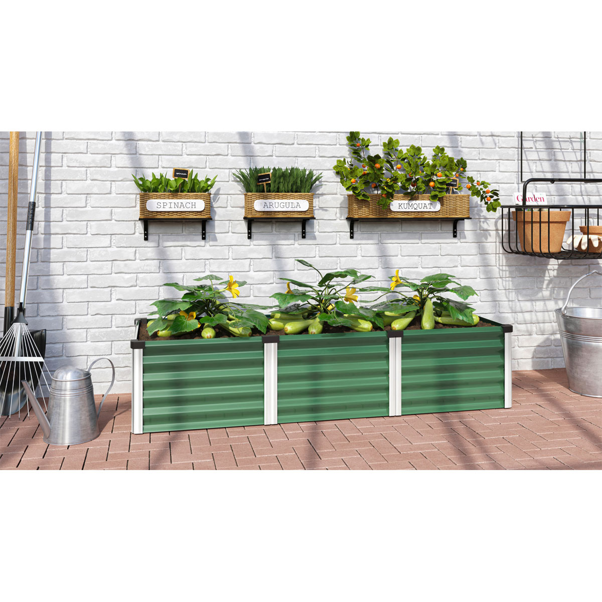 Vitavia  Hochbeet „Meta In u. Out 401“, seegras/alu