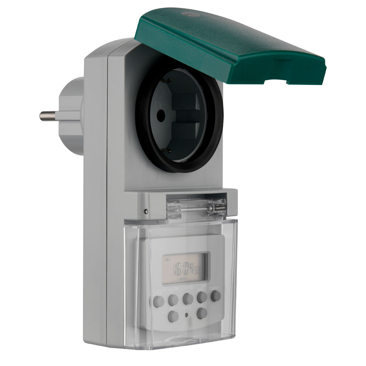 REV Ritter Zeitschaltuhr außen IP44 digital Standard 140 Schaltzeiten grau-grün Bild 5