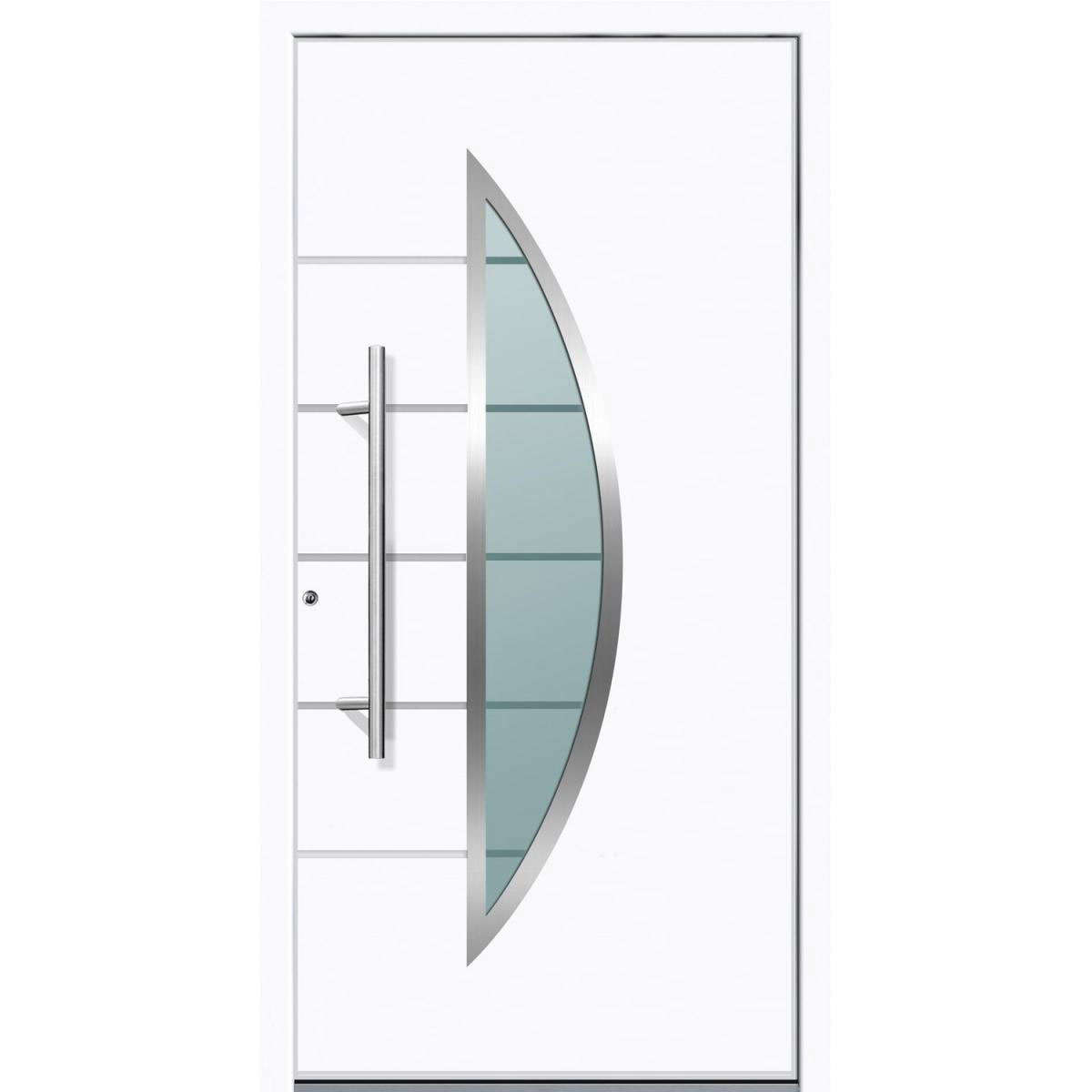 Aluminium Sicherheits-Haustür Sassari Superior 60 mm weiß 110 x 210 cm Anschlag links inkl Griffset Bild 1