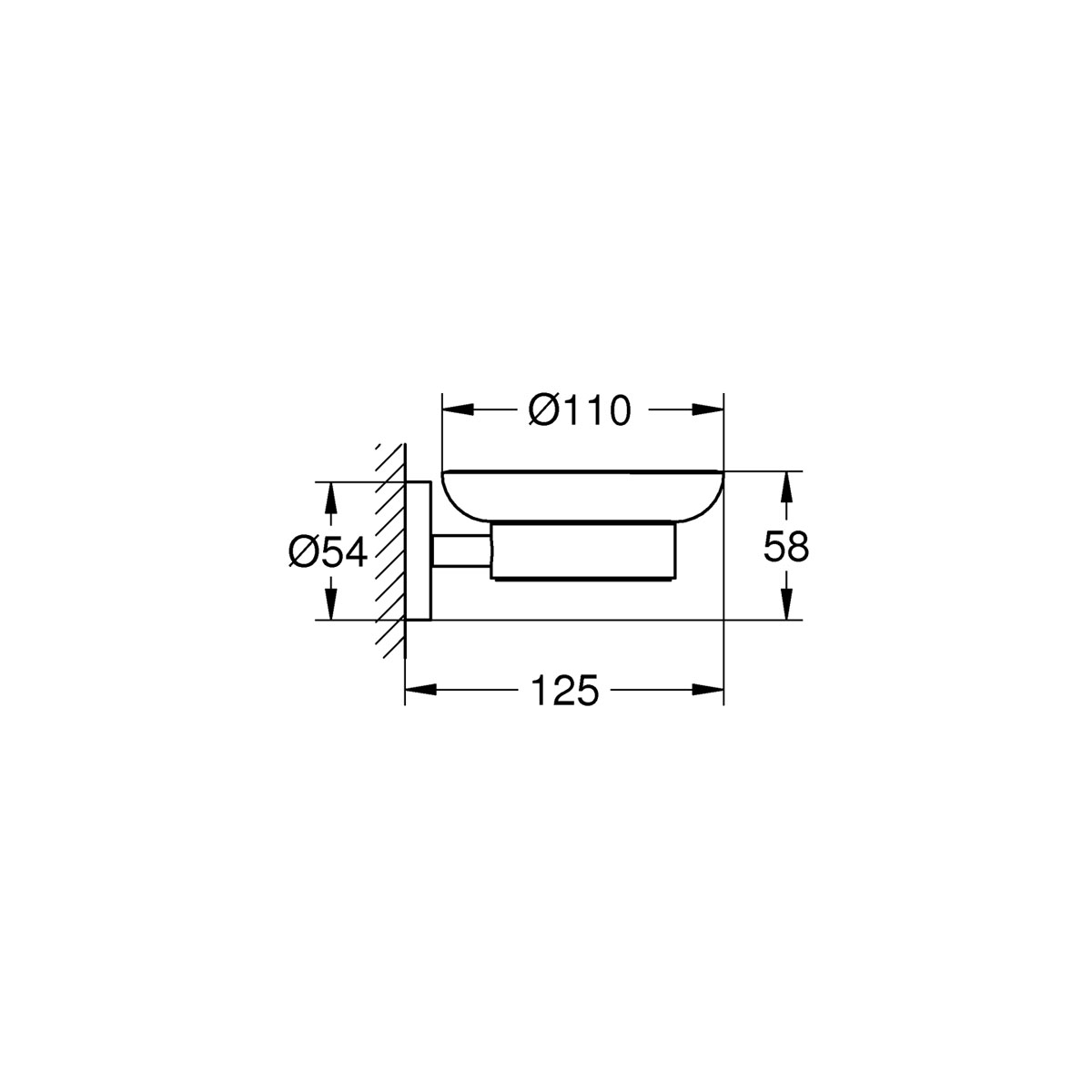 Grohe Seifenbehälter Essentials transparent 11 x 5,8 x 12,5 cm Bild 2