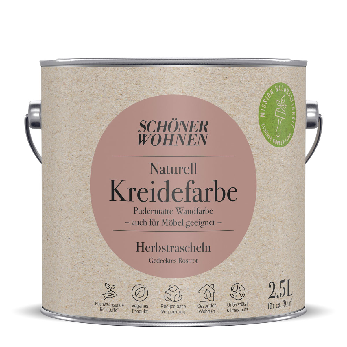 Schöner Wohnen Farbe Naturell Kreidefarbe 2,5 L Herbstrascheln
