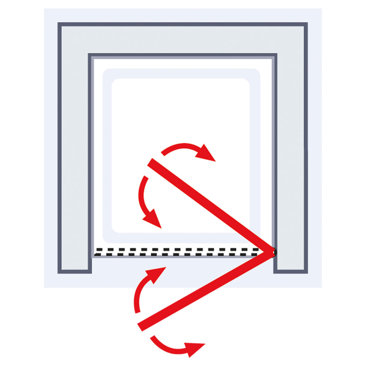 Schulte Drehtür pendelbar in Nische Toura 90 x 200 cm chrom Anschlag rechts Bild 6
