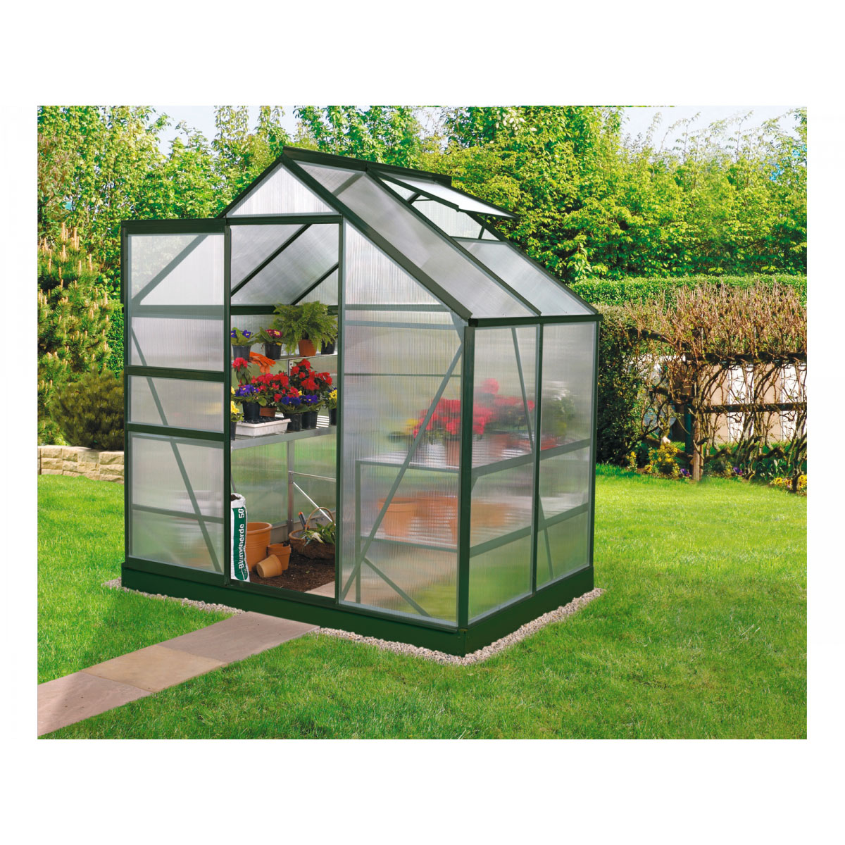 Gewächshaus Calypso 3000 grün 6 mm 3m²