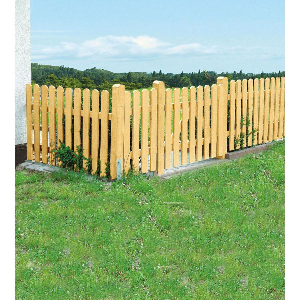 Staketenzaun gerade 180 x 85 cm 395938