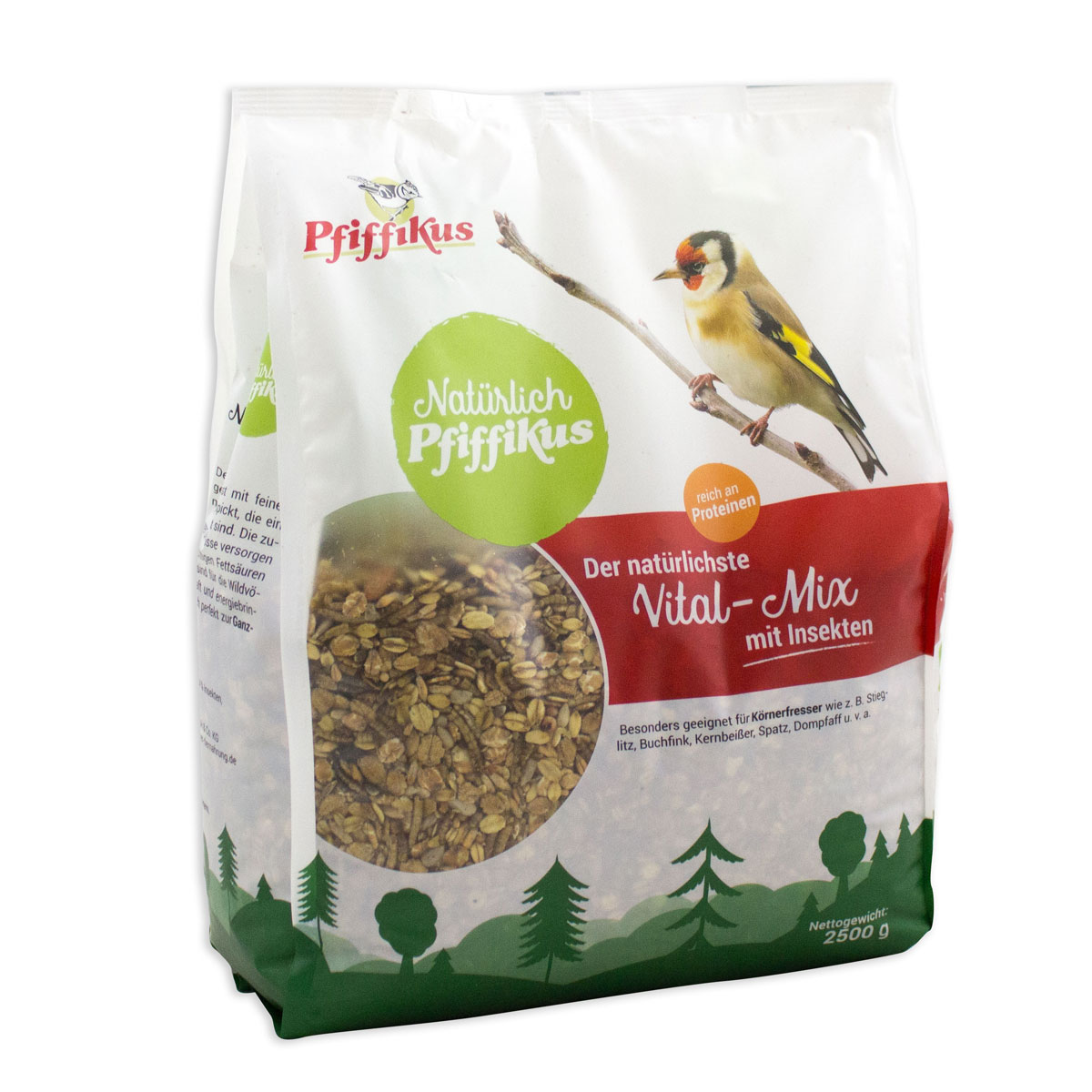Pfiffikus Natürlich Vital-Mix 2,5 kg mit Insekten